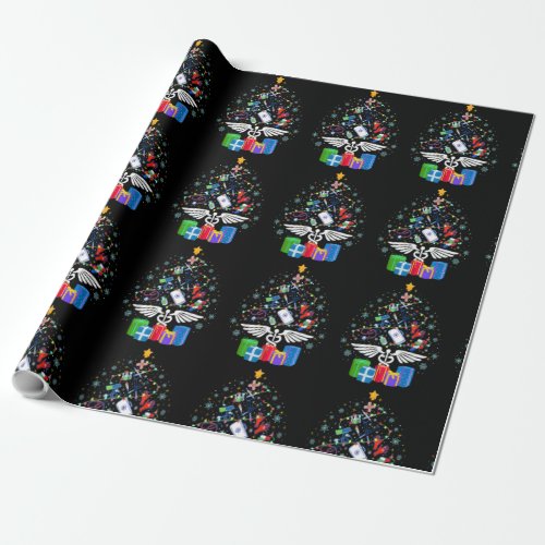 Medical Christmas Tree Nurse Doctor Funny Christma Wrapping Paper