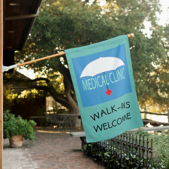 Medical Clinic Flag, Doctors Clinic Flag, Business House Flag (In SItu)