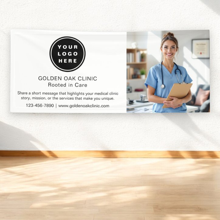 Medical Clinic Health Business Logo Photo Banner