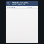 Medical Clinic Navy Minimalist Letterhead<br><div class="desc">This medical clinic letterhead is designed for professional facility communication where the practice identity comes first. The header highlights the clinic name and address in a clean navy blue layout with supporting provider details placed discreetly below for a modern administrative document style. Well, suited for group practices hospitals and multi...</div>