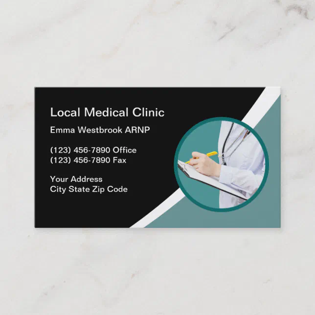 Medical Clinic Nurse Practitioner Business Card Zazzle
