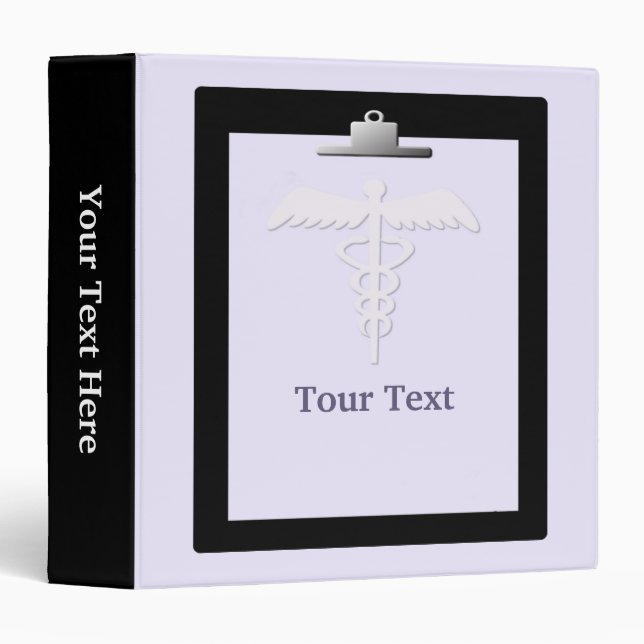Medical Clipboard Caduceus Custom Binder (Front/Spine)