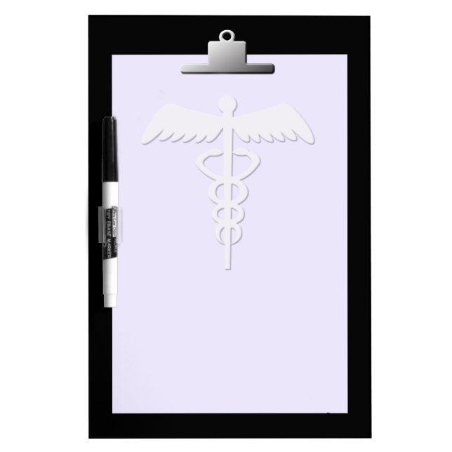 Medical Clipboard Caduceus Dry Erase Dry-Erase Board (Front)