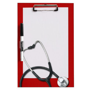 Medical Clipboard with Stethoscope Dry Erase Board