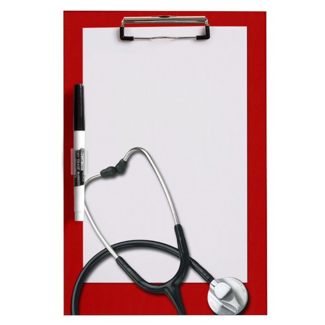 Medical Clipboard with Stethoscope Dry Erase Board (Front)
