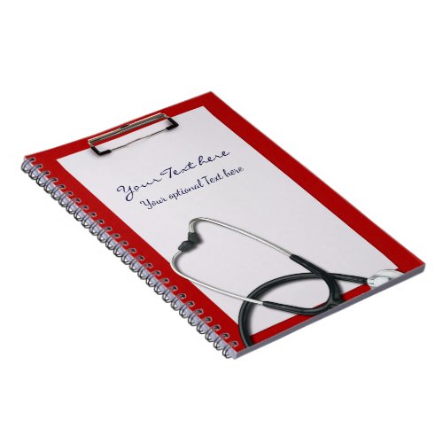 Medical Clipboard with Stethoscope _ Notebook