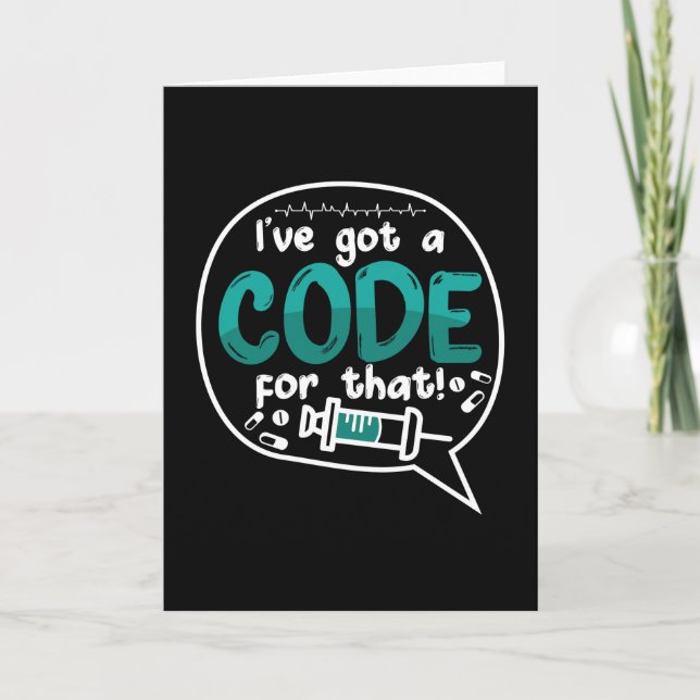 Medical Code I've Got A Code For That ICD Coding Card (Front)