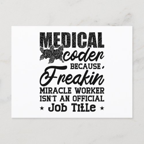 Medical Coder Because Freakin ICD Coding Assistant Postcard