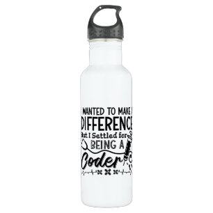 Medical Coder Being A Coder ICD Programmer Coding Stainless Steel Water Bottle
