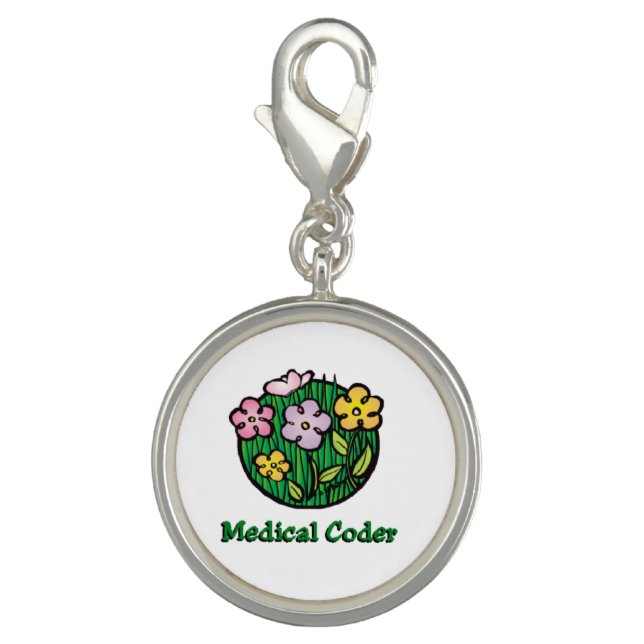 Medical Coder Blooms1 Charm (Front)