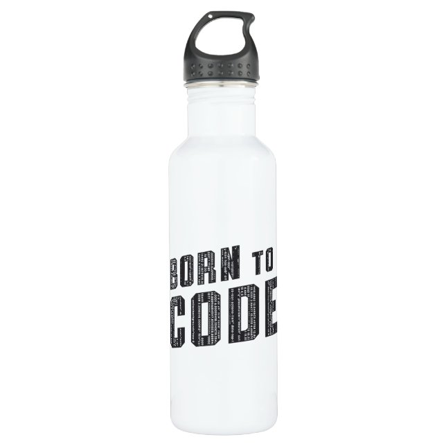 Medical Coder Born To Code Coding ICD Programmer Stainless Steel Water Bottle (Front)