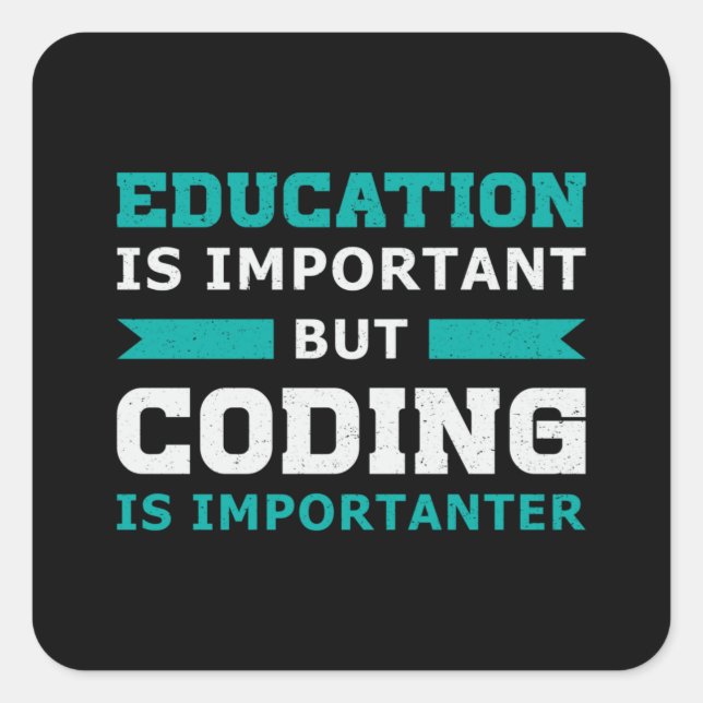 Medical Coder Coding Is Importanter ICD Coder Gift Square Sticker (Front)