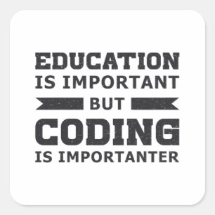 Medical Coder Coding Is Importanter ICD Programmer Square Sticker