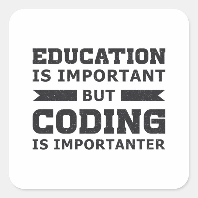 Medical Coder Coding Is Importanter ICD Programmer Square Sticker (Front)