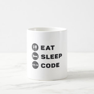 Medical Coder Eat Sleep Code ICD Coding Programmer Coffee Mug