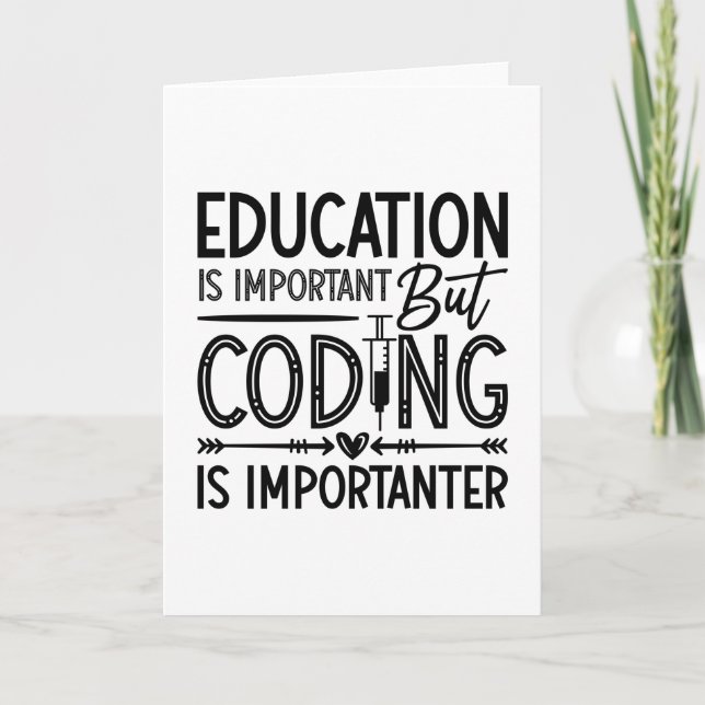 Medical Coder Education Is Important Coding ICD Card (Front)