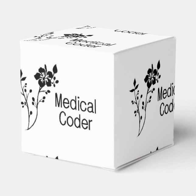 Medical Coder Elegance Favor Boxes (Back Side)