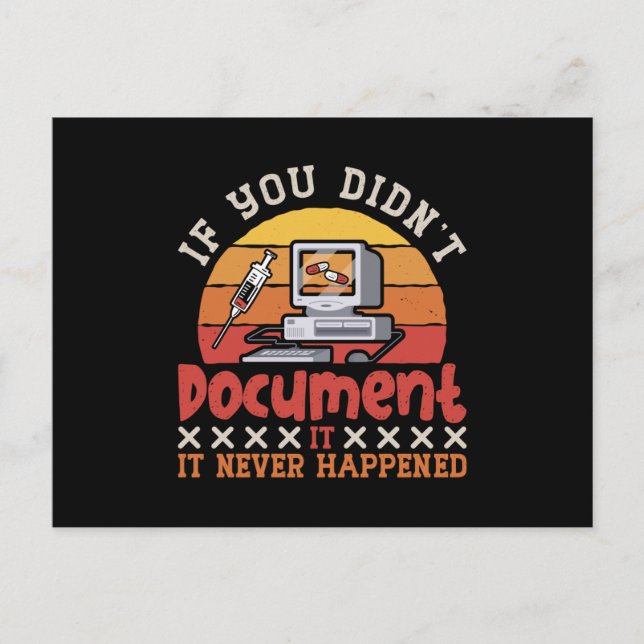 Medical Coder If You Didn't Document ICD Coding Postcard (Front)