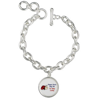 Medical Coder Ladybug2 Charm Bracelet
