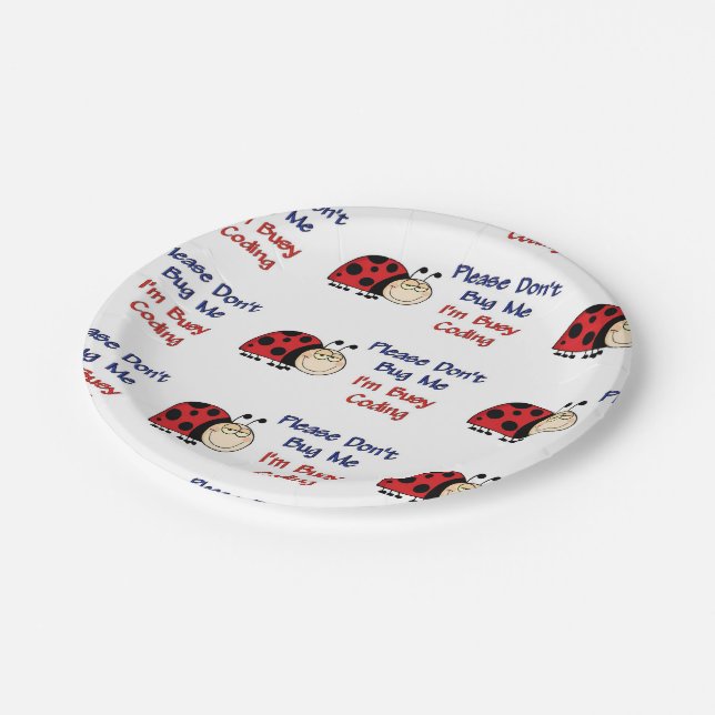 Medical Coder Ladybug2 Paper Plates (Angled)