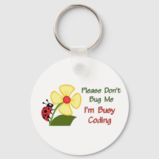Medical Coder Ladybug Keychain (Front)