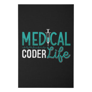Medical Coder Life Assistant ICD Coding Programmer Faux Canvas Print