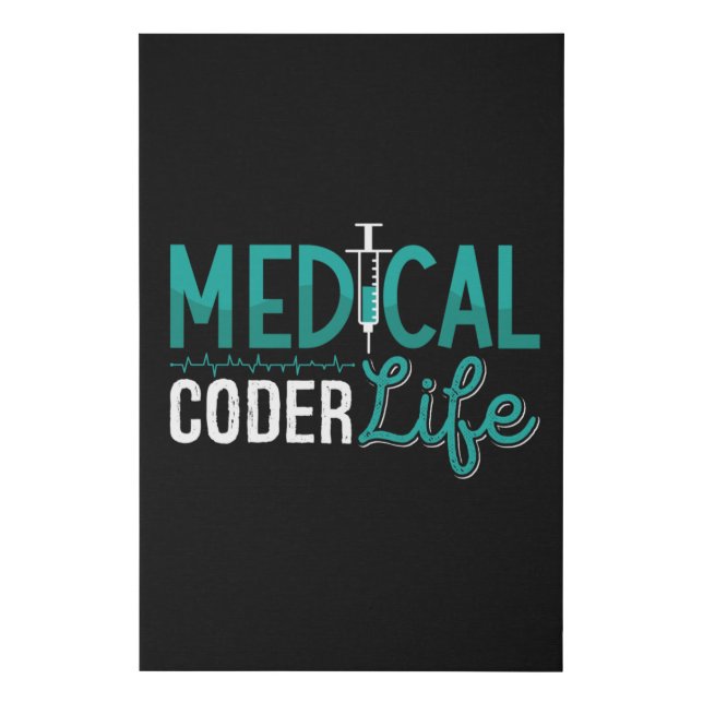 Medical Coder Life Assistant ICD Coding Programmer Faux Canvas Print (Front)
