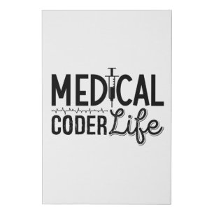 Medical Coder Life Assistant ICD Programmer Coding Faux Canvas Print