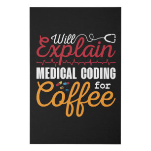 Medical Coder Medical Coding Coffee ICD Coding Faux Canvas Print