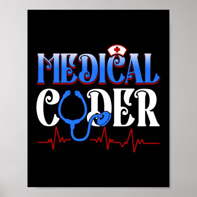 Medical Coder Medicare Coding Medical Poster (Front)