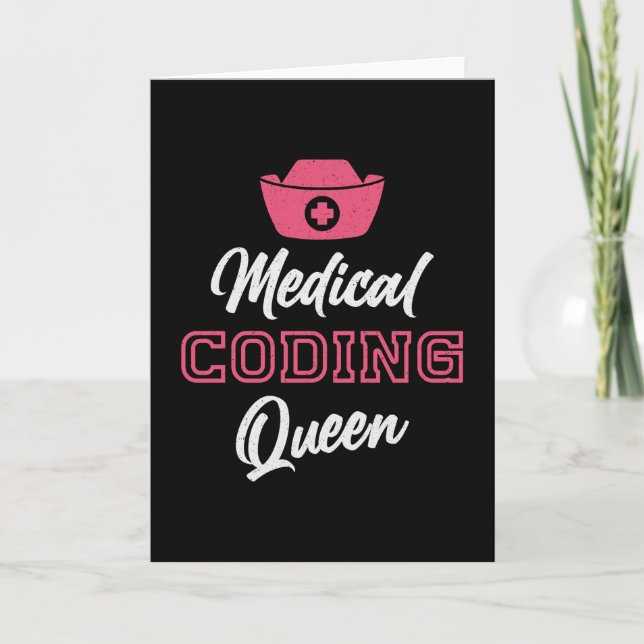 Medical Coder Queen Coding ICD Programmer Coder Card (Front)