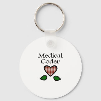 Medical Coder Red GH Keychain