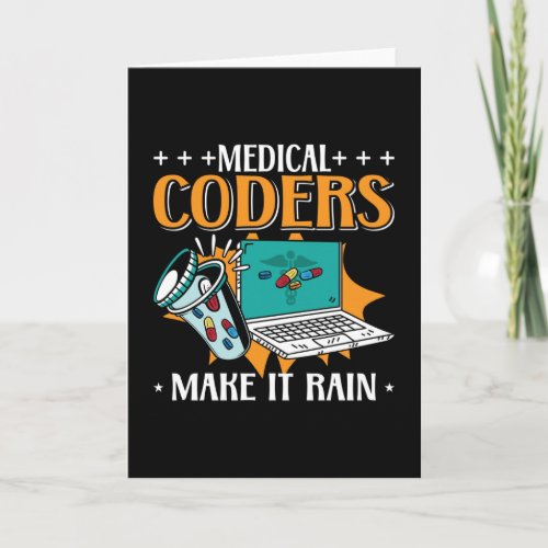 Medical Coders Make It Rain Medical Coder Coding Card
