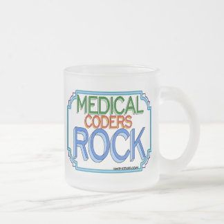 Medical Coders Rock Frosted Glass Coffee Mug