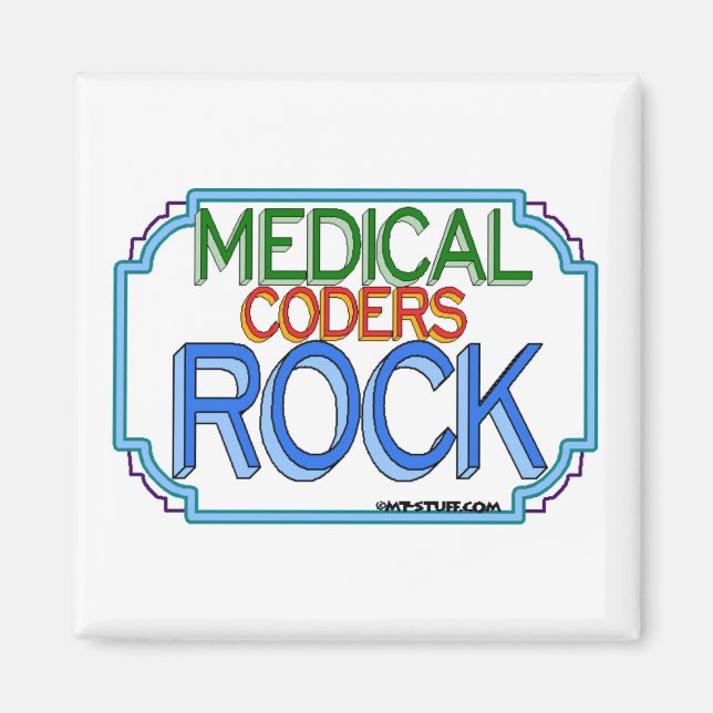 Medical Coders Rock Magnet (Front)