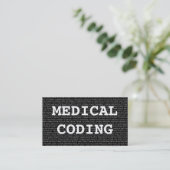 Medical Coding Medical Words Business Card (Standing Front)