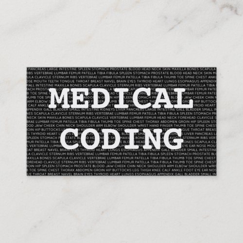 Medical Coding Medical Words Business Card