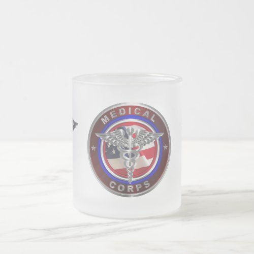 Medical Corps Veteran  Frosted Glass Coffee Mug