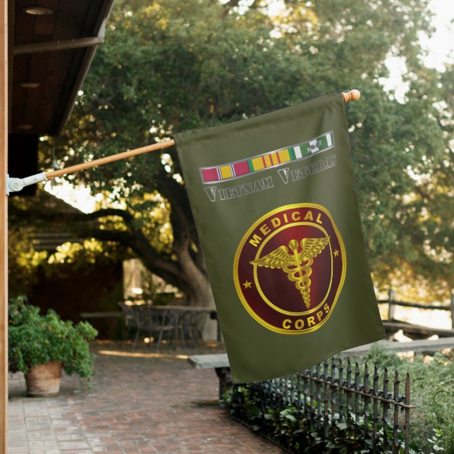Medical Corps  Vietnam Veteran House Flag (In SItu)