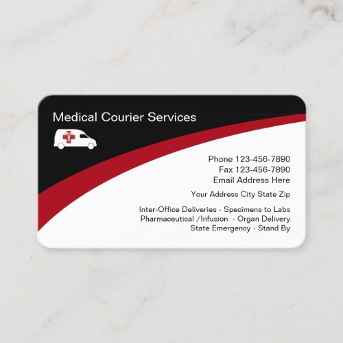 Medical Courier Services Business Card