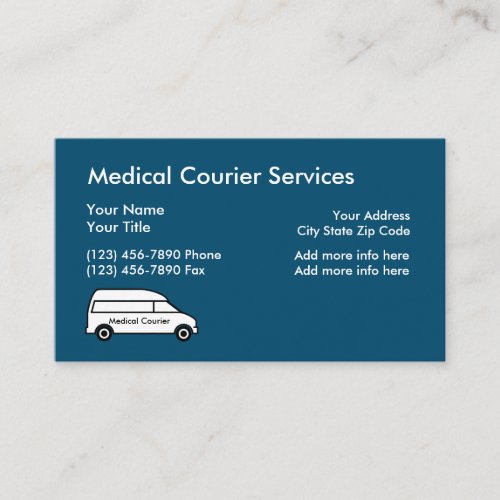 Medical Courier Services Business Card