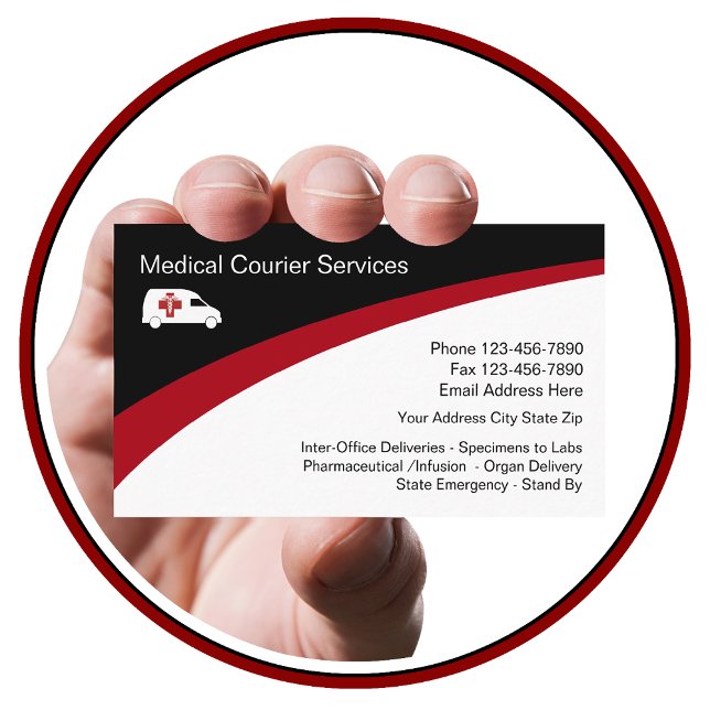 Medical Courier Services Business Card (Creator Uploaded)