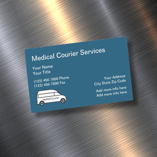 Medical Courier Services Business Card Magnet (Creator Uploaded)