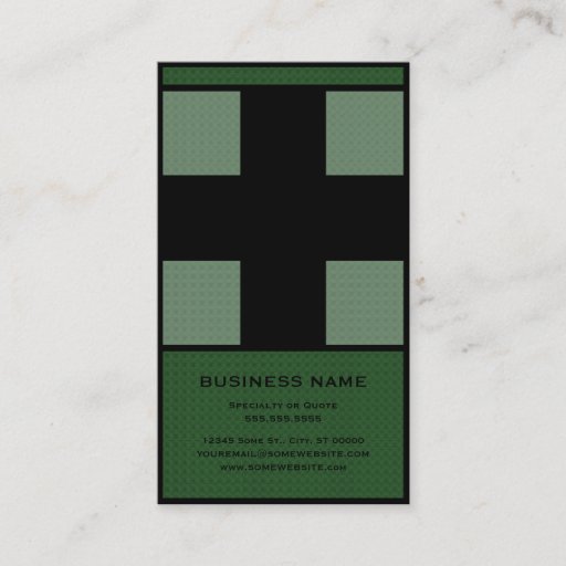 Customizable medical cross business card templates