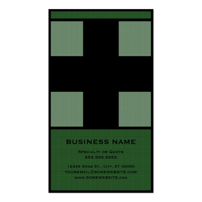 medical cross business card templates