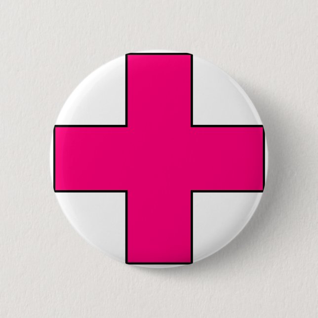 Medical Cross Medical Life Saving Guard Symbol Button (Front)