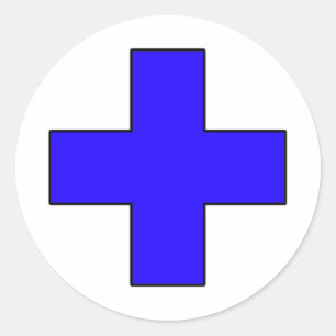 Medical Cross Medical Life Saving Guard Symbol Classic Round Sticker