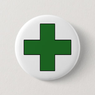 Medical Cross Medical Life Saving Guard Symbol Pinback Button