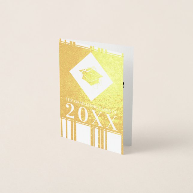 medical degree graduate customizable year foil card (Front)