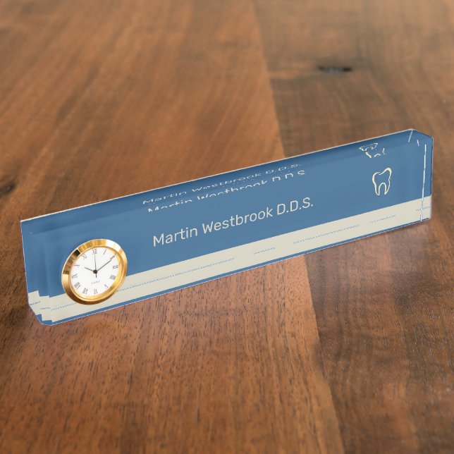 Medical Dentist Office Classy Desk Name Plates (Side)